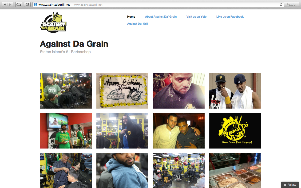 Web Design: Against Da Grain Barbershop