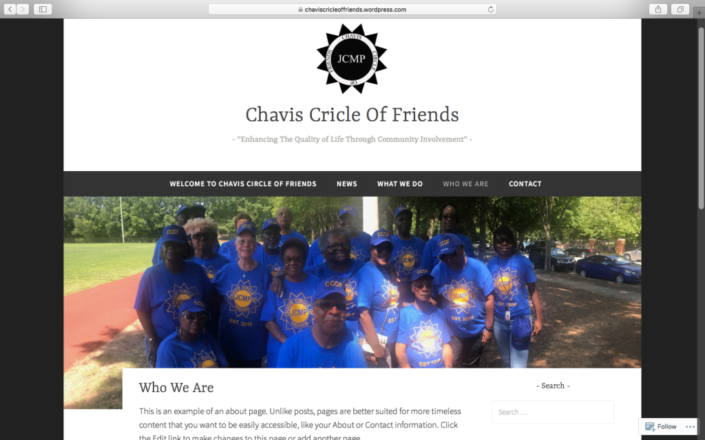 Website Chavis Cricle of Friends