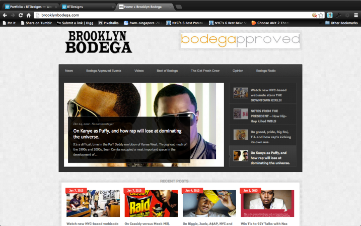 Web Design: Brooklyn Bodega Web Site